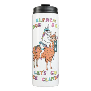 Alpaca Your Bags Lass Go Rock Klettergarten Thermosbecher