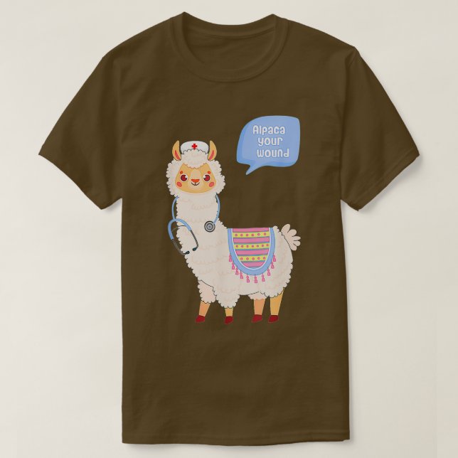 Alpaca Your Wound Cute Llama Wound Care Nurse Gift T-Shirt (Design vorne)