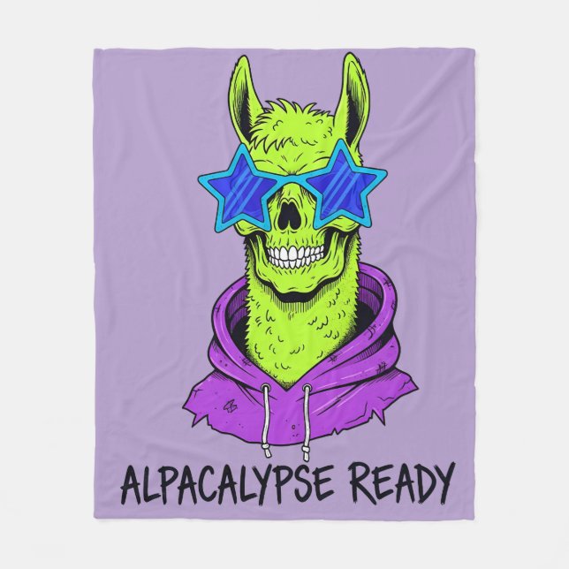 Alpacalypse Ready Fleecedecke (Vorderseite)