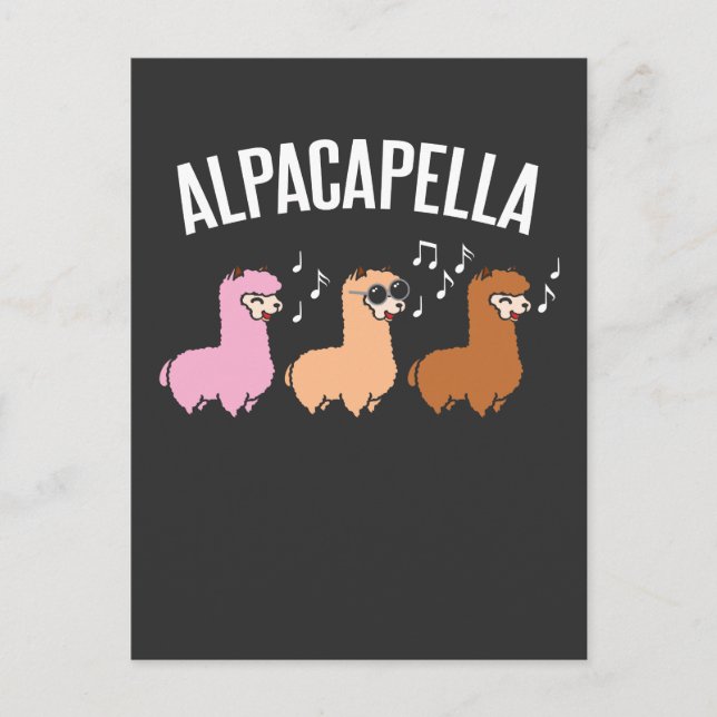 Alpacapella Acapella Alpaca Lago Maggiore Postkarte (Vorderseite)