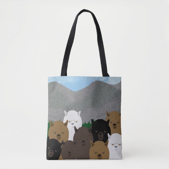Alpacas Allover Tote Bag (Vorderseite)