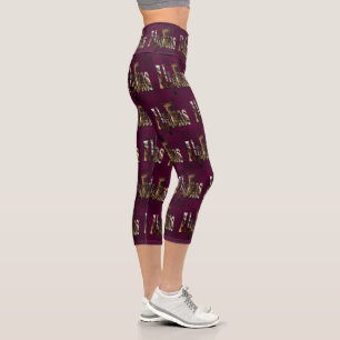 Alpacas auf Lila, hochglänzenden Capris-Leggings Capri Leggings