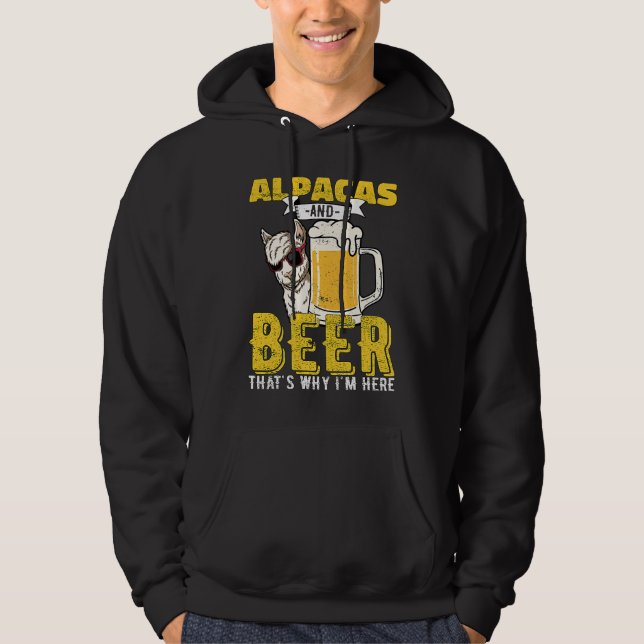 Alpacas beer alpaca alcohol hoodie (Vorderseite)