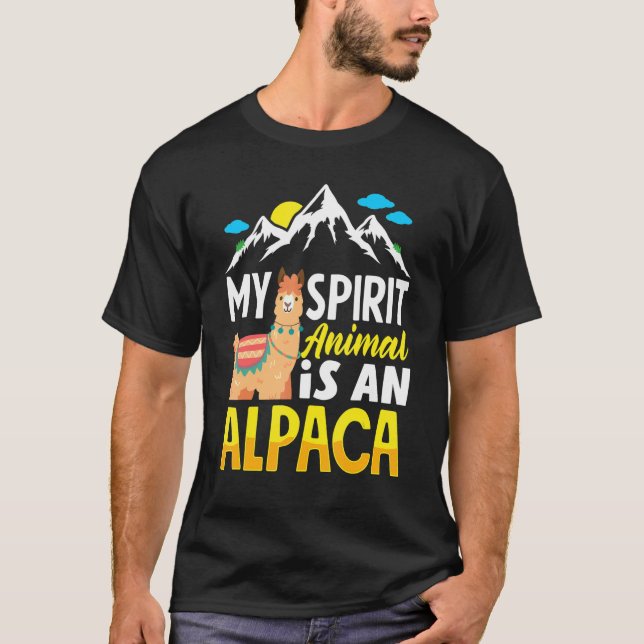 Alpacas Mammals LLamas Alpaca My Spirit Animal Is  T-Shirt (Vorderseite)
