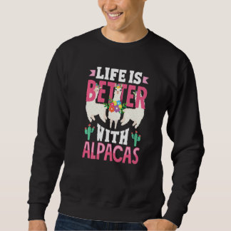Alpacas Mammals LLamas Alpaca  With Alpacas Sweatshirt