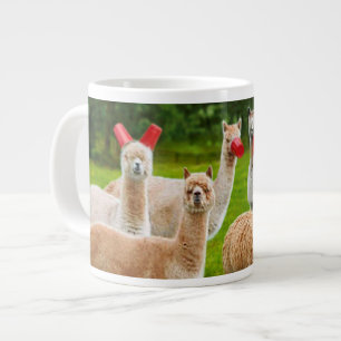 Alpacas mit roten Rassen Jumbo-Tasse