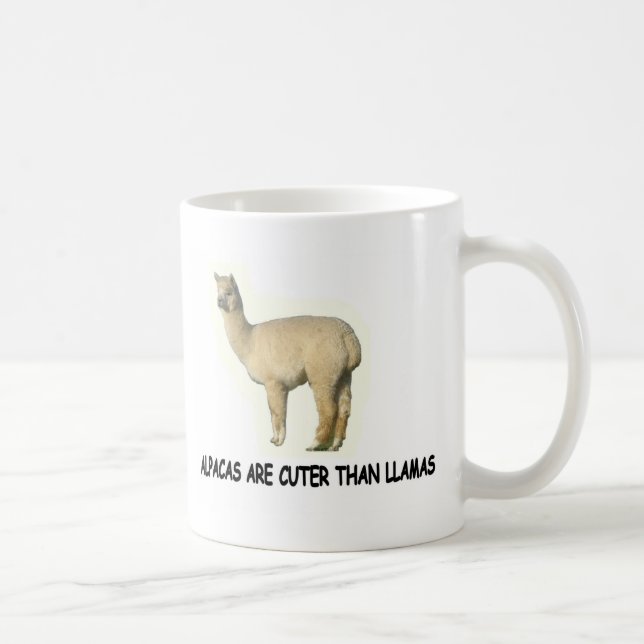 Alpacas sind niedlich als Lamas Kaffeetasse (Rechts)
