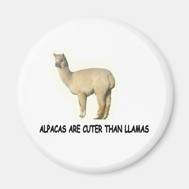 Alpacas sind niedlich als Lamas Magnet (Vorne)