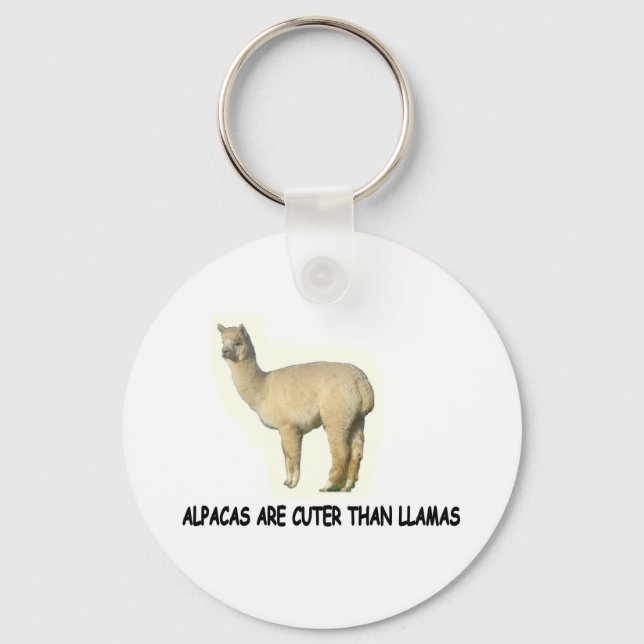 Alpacas sind niedlich als Lamas Schlüsselanhänger (Vorderseite)