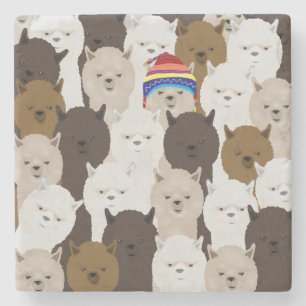 Alpacas Stone Untersetzer