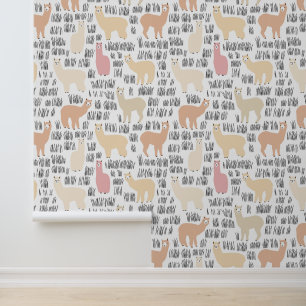 Alpacasmuster Tapete