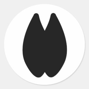 Alpaka-Abdruck Runder Aufkleber