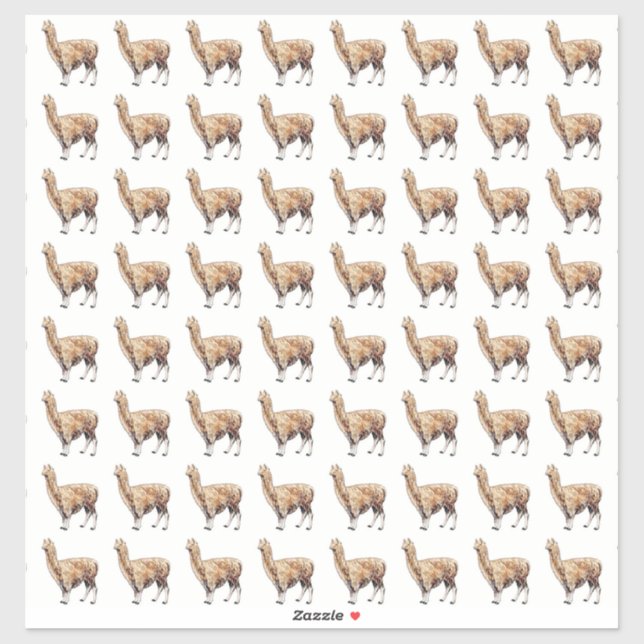 Alpaka Aufkleber (Blatt)