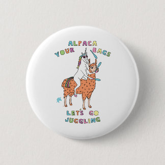 Alpaka-Deine-Taschen-Lass-uns-Gehen-Jonglieren-Ein Button