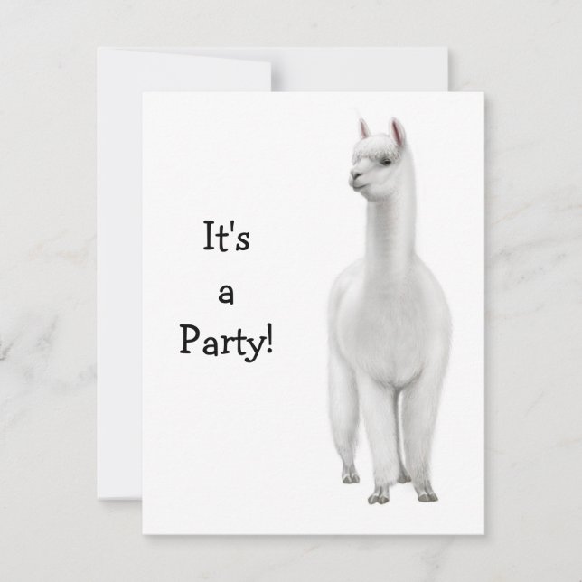 Alpaka Einladung (Vorderseite)