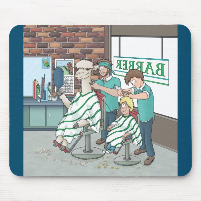 Alpaka-Haarschnitt  Mousepad (Vorne)