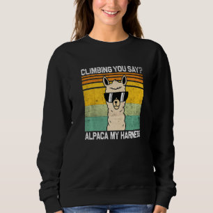 Alpaka Klettergurt Witzig Klettersteig Sweatshirt