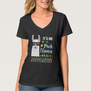 Alpaka Lama Tier Autismus-Bewusstsein T-Shirt