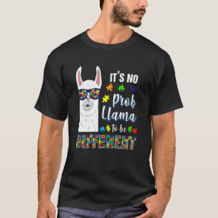 Alpaka Lama Tier Autismus-Bewusstsein T-Shirt