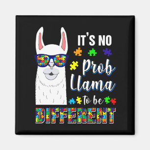 Alpaka Lama Tier Autismus-Bewusstsein T-Shirt Magnet