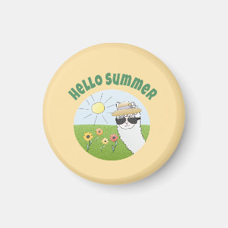 Alpaka-Party Hello Summer Alpaca partytime Magnet