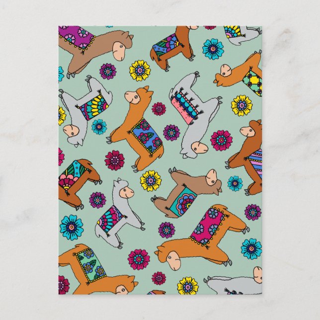 Alpaka Postkarte (Vorderseite)