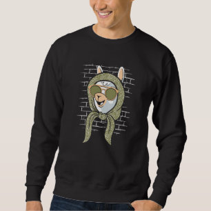 Alpaka Scarf Sonnenbrille Tierfarm Bauer Sweatshirt