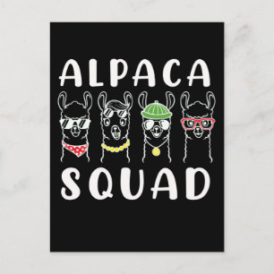 Alpaka-Squad-Gangster Lustige Alpaka-Freunde Postkarte