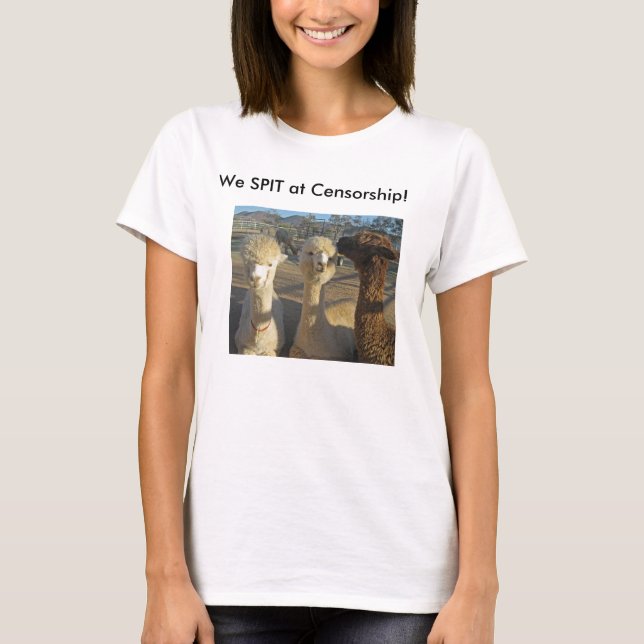 Alpaka-T - Shirt mit einer Mitteilung! (Vorderseite)