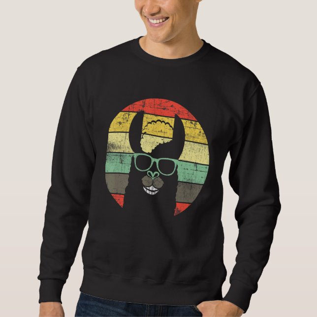 Alpaka-Vintages Retrotier Sweatshirt (Vorderseite)