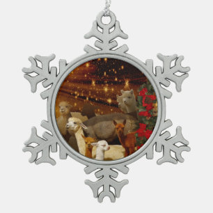 Alpaka-Zinn-Schneeflocke-Verzierung Schneeflocken Zinn-Ornament