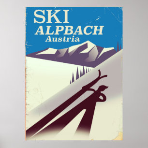 Alpbacher Skifahrplakat Poster