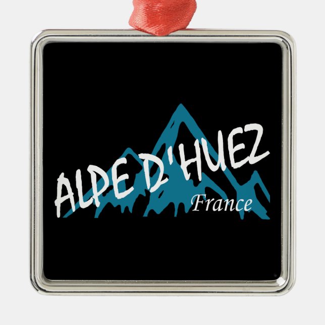 Alpe d’Huez France Ornament Aus Metall (Vorne)