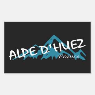 Alpe d’Huez France Rechteckiger Aufkleber