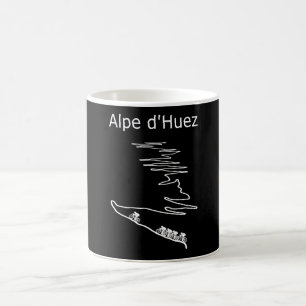 Alpe d Huez in Frankreich Raddesign für Männer u Kaffeetasse