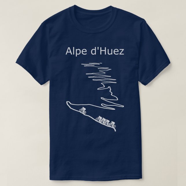 Alpe d Huez in Frankreich Raddesign für Männer und T-Shirt (Design vorne)