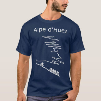 Alpe d Huez in Frankreich Raddesign für Männer und T-Shirt