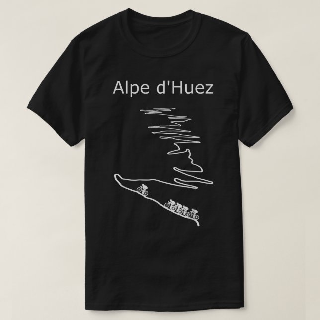 Alpe d Huez in Frankreich Raddesign für Männer und T-Shirt (Design vorne)