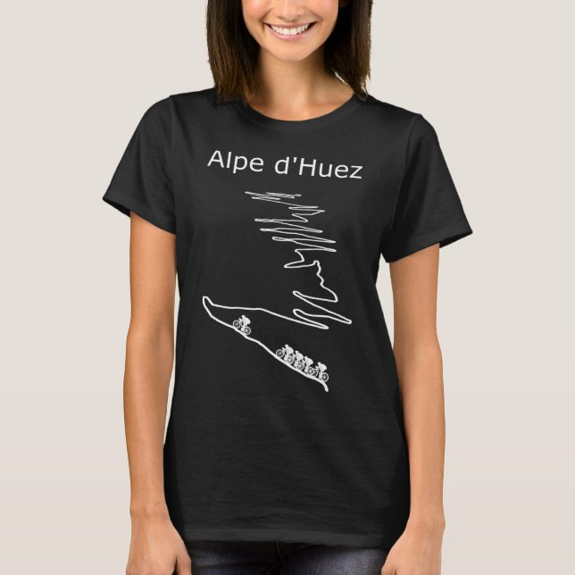 Alpe d Huez in Frankreich Raddesign für Männer und T-Shirt (Vorderseite)