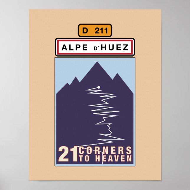 ALPE D'HUEZ 21 CORNERS POSTER (Vorne)