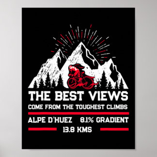 Alpe D'huez Cycling Mountains  Poster