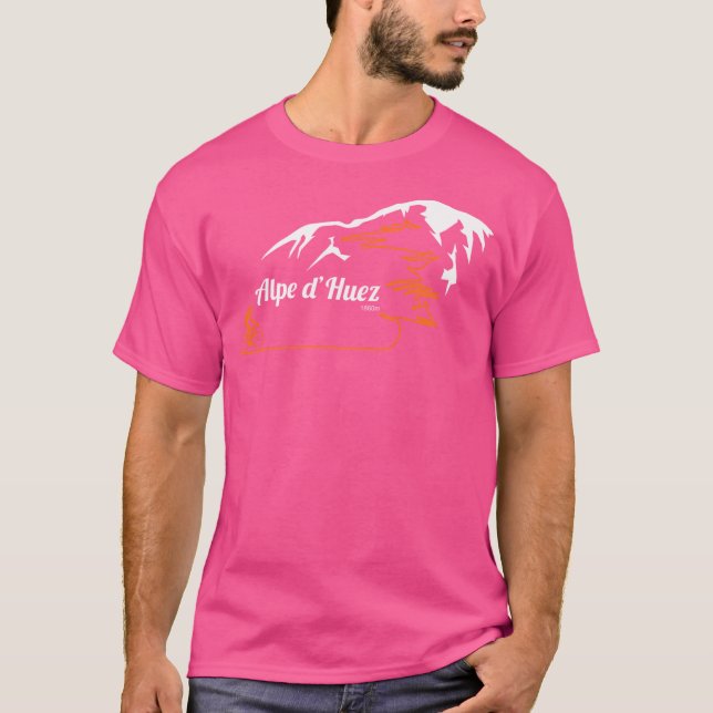 Alpe D'Huez Cycling Print T-Shirt (Vorderseite)