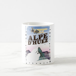 Alpe d'Huez, Frankreich Ski-Reiseplakat Tasse