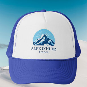 Alpe d'Huez Frankreich Skigebiet Hut Truckerkappe