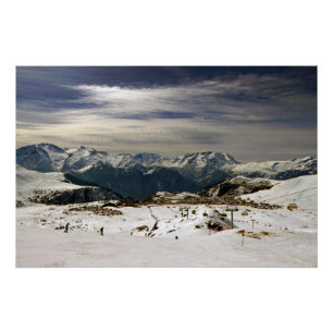 Alpe d'Huez Vaujany Französische Alpen Frankreich Poster