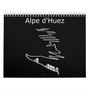 Alpe Huez in Frankreich Radfahrer Design Männer Kalender
