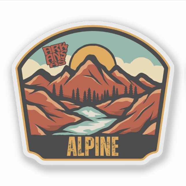 Alpen, Arkansas Aufkleber (Vorderseite)
