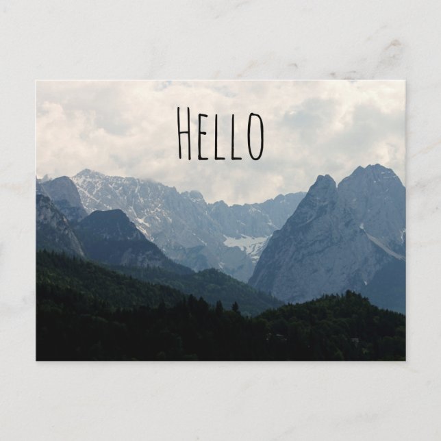 Alpen Berge Landschaftliches Foto Postkarte (Vorderseite)