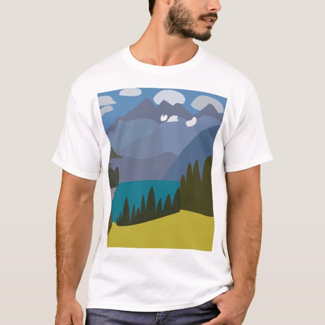 Alpen Bergsee Wandern T-Shirt (Vorderseite)
