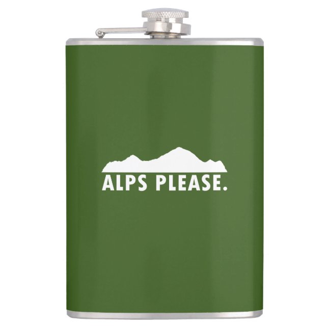 Alpen Bitte Flachmann (Vorderseite)